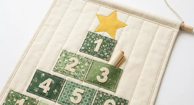 A finished advent calendar sewn from the Sewzy pattern, view 2
