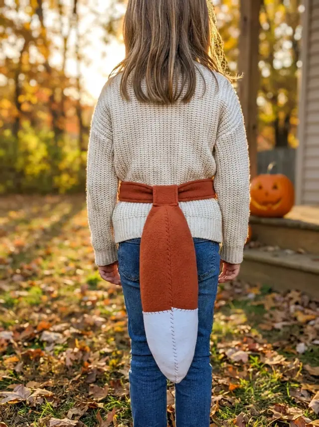 A finished animal tails sewn from the Sewzy pattern