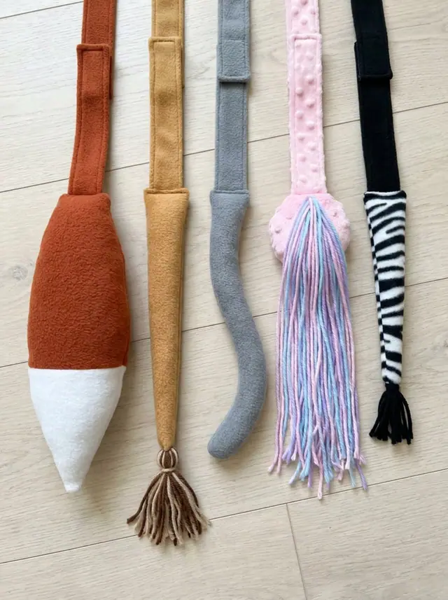 A finished animal tails sewn from the Sewzy pattern, view 2