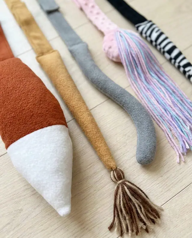 A finished animal tails sewn from the Sewzy pattern, view 3