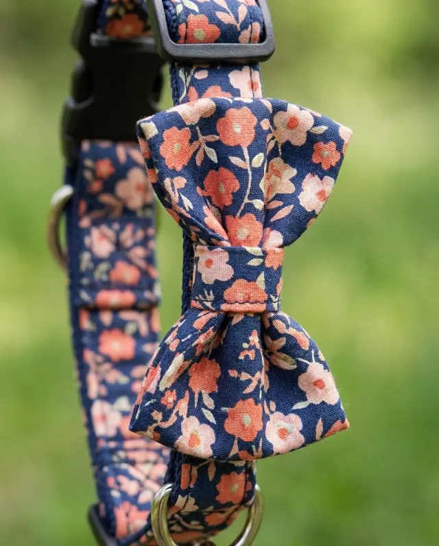 A finished fabric dog collar sewn from the Sewzy pattern, view 3