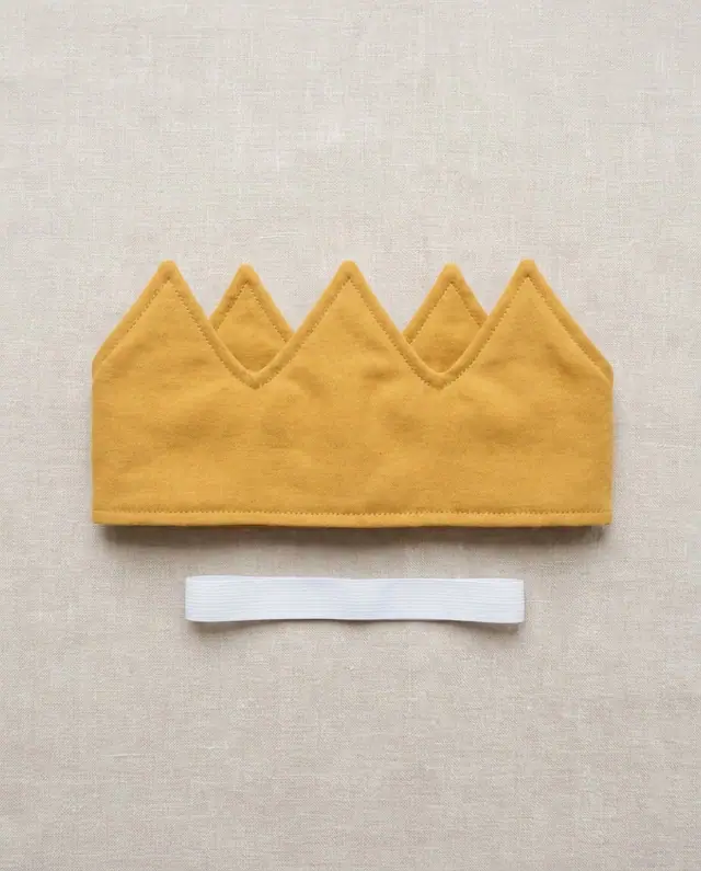A finished fabric crown sewn from the Sewzy pattern
