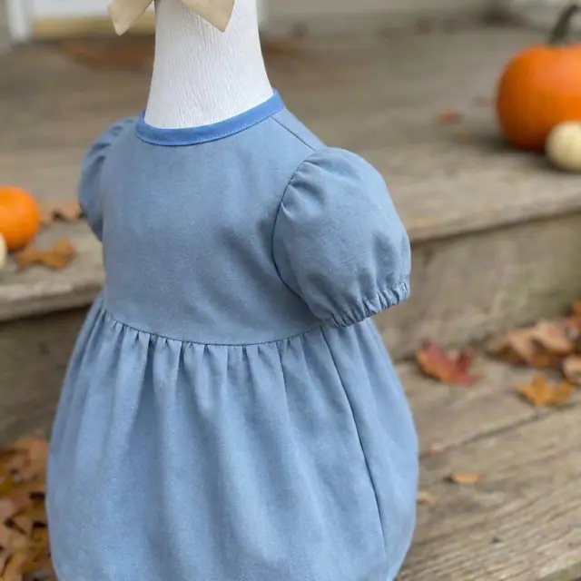 A porch goose wearing the Porch Goose Easy Dress, view 3