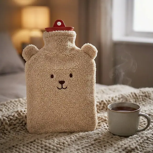 A finished animal bottle cover sewn from the Sewzy pattern
