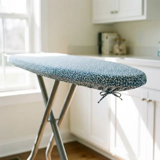 A finished ironing board cover sewn from the Sewzy pattern
