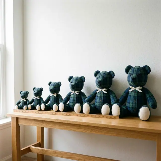 Memory Bear, a finished stuffed toy sewn from the pattern, view 2