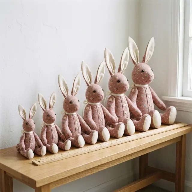 Memory Bunny, a finished stuffed toy sewn from the pattern, view 2