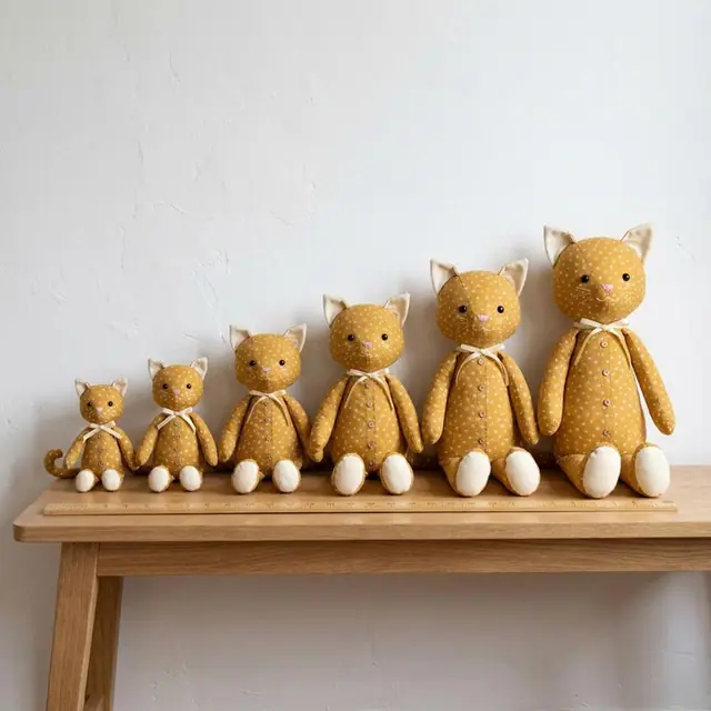 Memory Cat, a finished stuffed toy sewn from the pattern, view 2