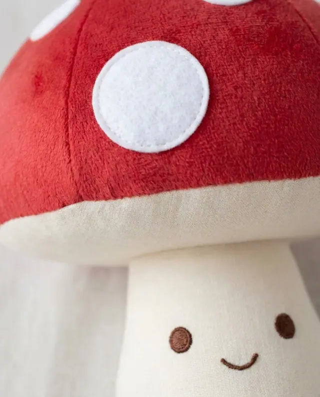 Mushroom Plush, a finished stuffed toy sewn from the pattern, view 3