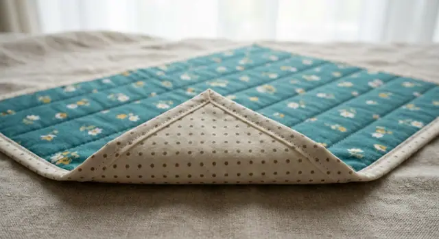 A finished quilted placemat sewn from the Sewzy pattern, view 2