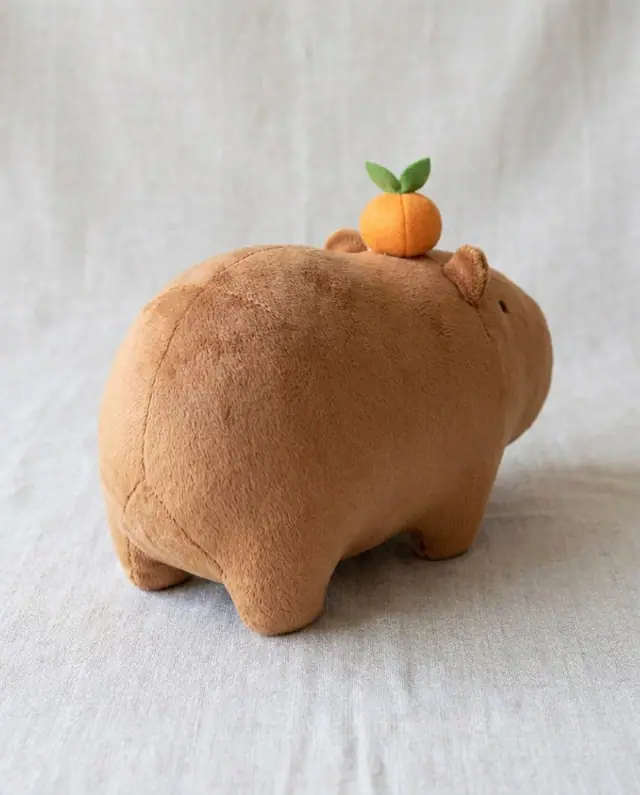 Capybara Plush, a finished stuffed toy sewn from the pattern, view 2