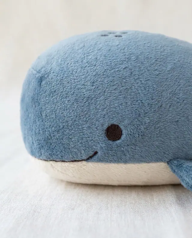 Plush Whale, a finished stuffed toy sewn from the pattern, view 2