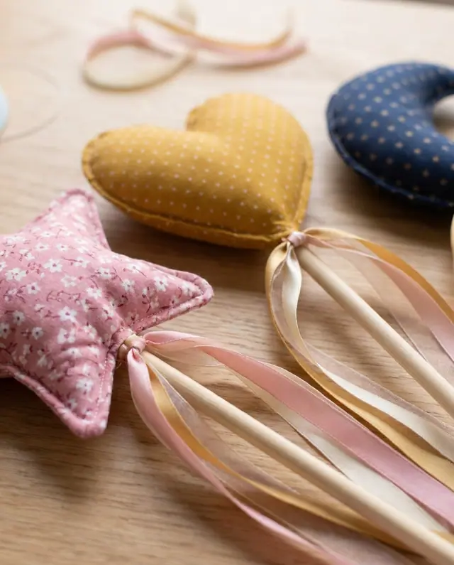 Puffy Wand Trio, a finished stuffed toy sewn from the pattern, view 3
