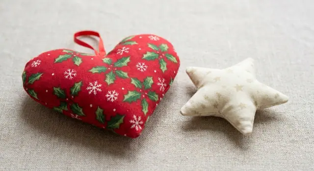 A finished christmas ornaments sewn from the Sewzy pattern, view 3